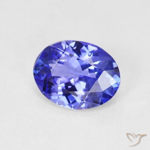 1.73캐럿 천연 딥 퍼플 블루 탄자나이트, 타원형 컷, 8.9×6.8 mm, VVS