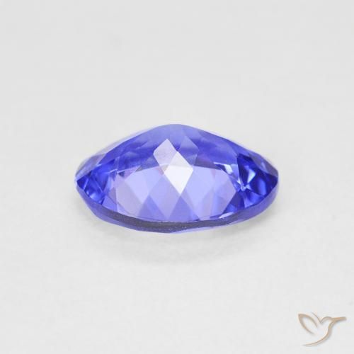 1.73캐럿 천연 딥 퍼플 블루 탄자나이트, 타원형 컷, 8.9×6.8 mm, VVS