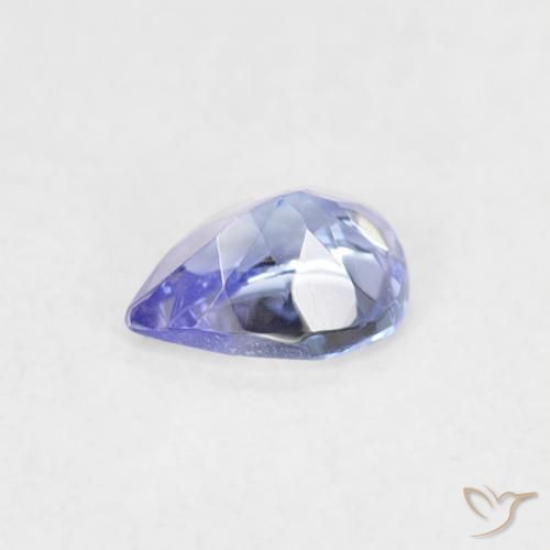 0.35캐럿 천연 바이올렛 블루 탄자나이트, 배 모양, VVS-VS