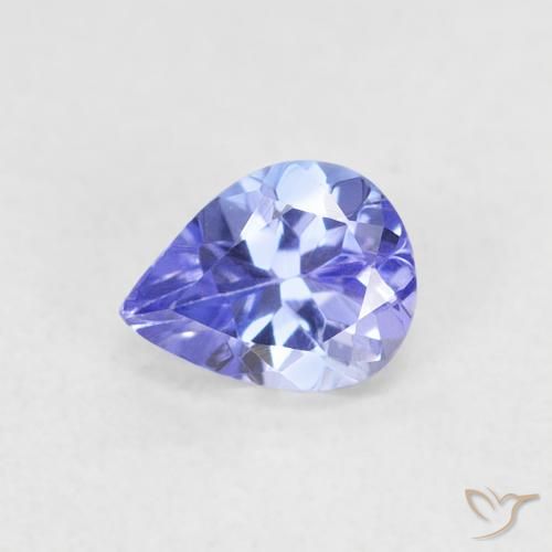 0.43ct 자연스러운 바이올렛 블루 탄자나이트, 배 모양, VVS-VS