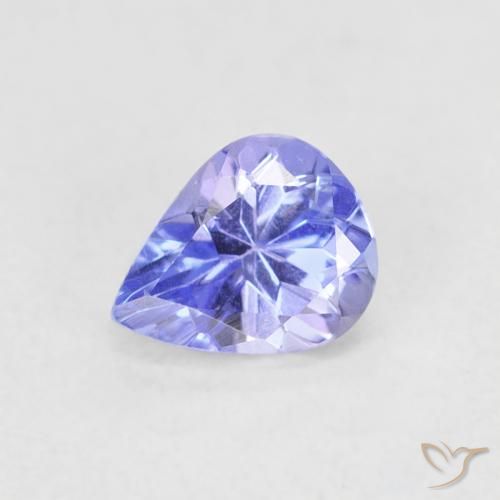 0.41ct 자연스러운 바이올렛 블루 탄자나이트, 배 모양, VVS-VS