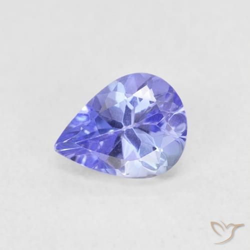 0.41ct 자연스러운 바이올렛 블루 탄자나이트, 배 모양, VVS-VS