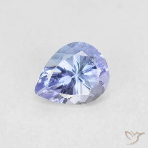 0.36ct 자연스러운 파스텔 블루 탄자나이트, 배 모양, VVS-VS