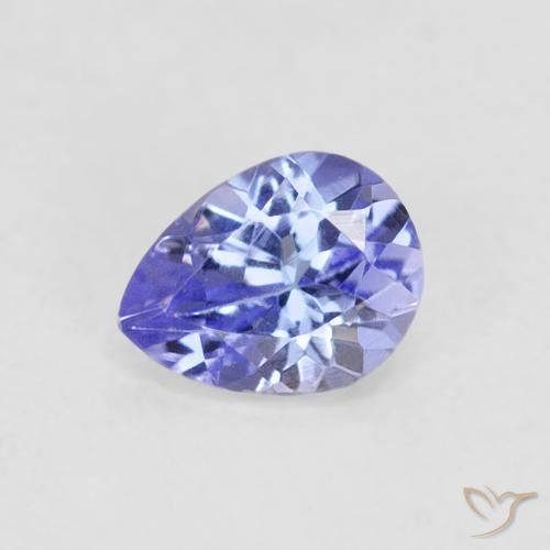 0.38ct 자연스러운 바이올렛 블루 탄자나이트, 배 모양, VVS-VS