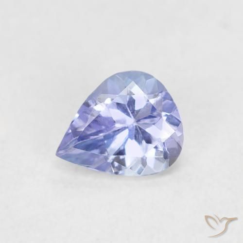 0.37ct 자연스러운 파스텔 블루 탄자나이트, 배 모양, VVS-VS