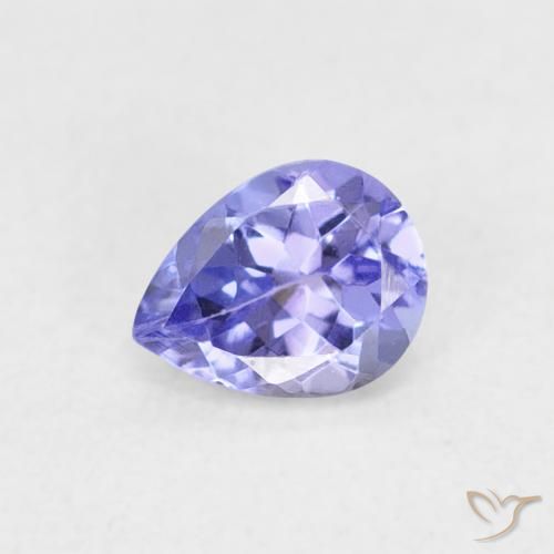 0.36ct 자연스러운 강청색 탄자나이트, 배 모양, VVS-VS