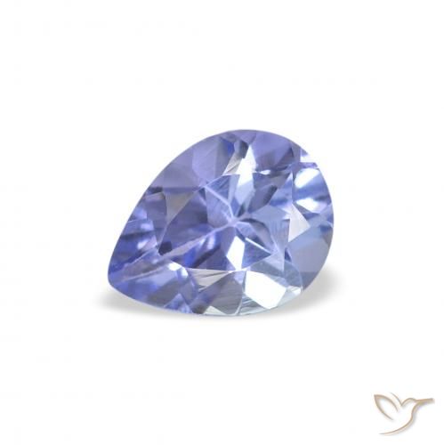 0.31ct 자연스러운 파스텔 블루 탄자나이트, 배 모양, VS