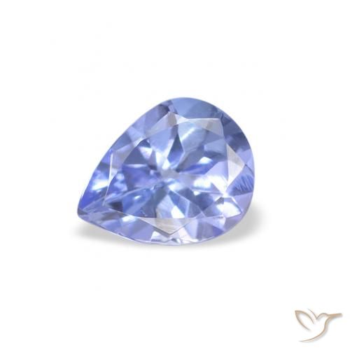 0.32ct 자연스러운 파스텔 블루 탄자나이트, 배 모양, VS