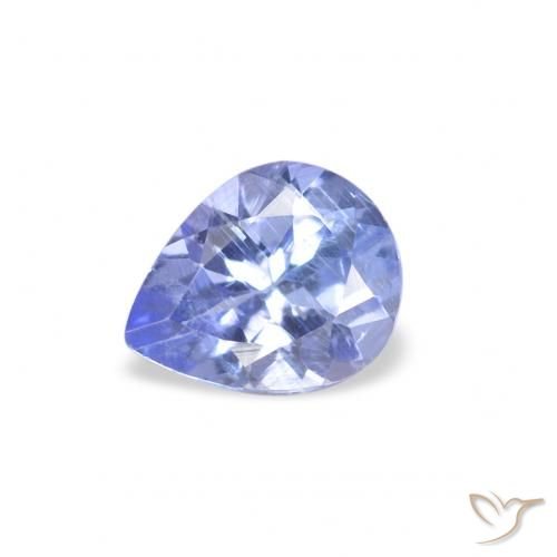 0.31ct 자연스러운 파스텔 블루 탄자나이트, 배 모양, VS