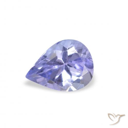 0.33ct 자연스러운 파스텔 블루 탄자나이트, 배 모양, VS