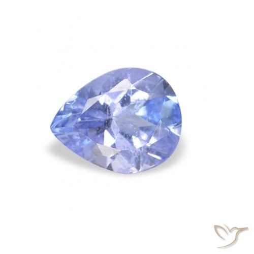 0.33ct 자연스러운 파스텔 블루 탄자나이트, 배 모양, VS