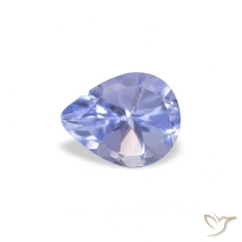 0.33ct 자연스러운 파스텔 블루 탄자나이트, 배 모양, VS