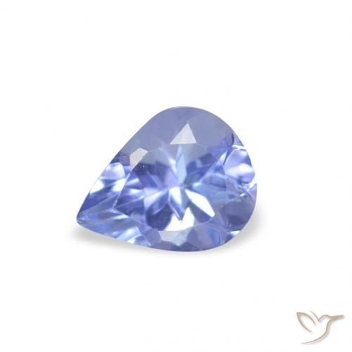 0.36ct 자연스러운 파스텔 블루 탄자나이트, 배 모양, VS