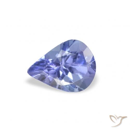 0.32ct 자연스러운 일렉트릭 퍼플 블루 탄자나이트, 배 모양, VS