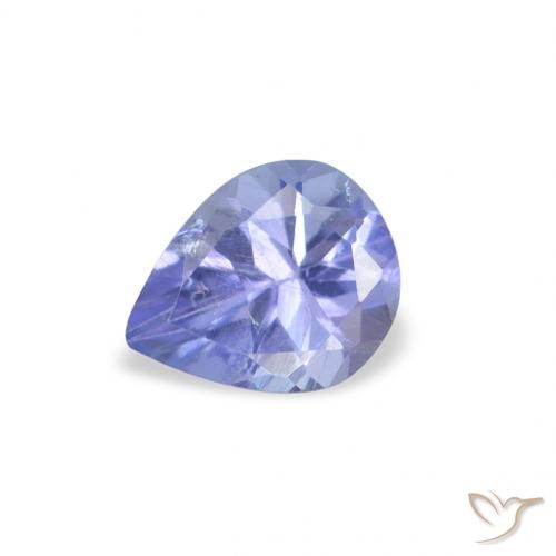 0.33ct 자연스러운 일렉트릭 퍼플 블루 탄자나이트, 배 모양, VS