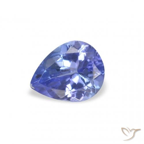 0.35ct 자연스러운 파란색 탄자나이트, 배 모양, VS