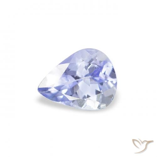0.39ct 자연스러운 파스텔 블루 탄자나이트, 배 모양, VS