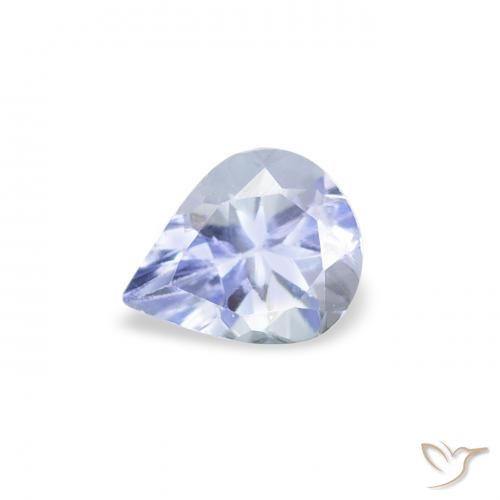 0.35ct 자연스러운 파스텔 블루 탄자나이트, 배 모양, VS