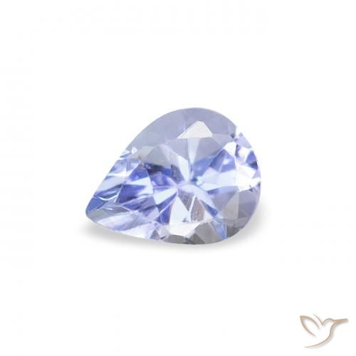 0.37ct 자연스러운 파스텔 블루 탄자나이트, 배 모양, VS