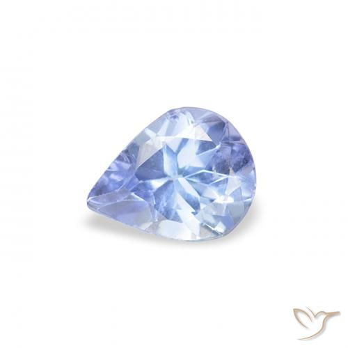 0.34ct 자연스러운 파스텔 블루 탄자나이트, 배 모양, VS