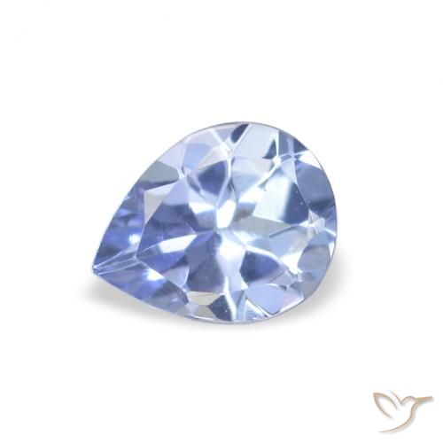 0.35ct 자연스러운 하늘색 탄자나이트, 배 모양, VVS-VS