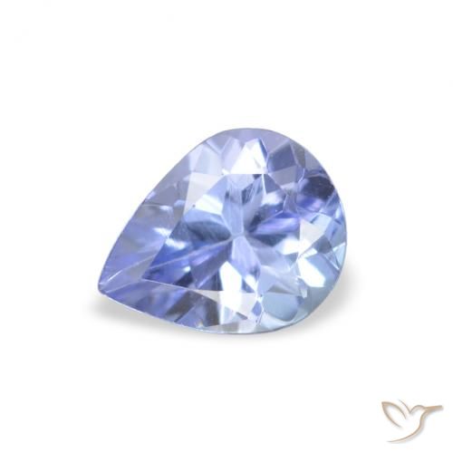 0.33ct 자연스러운 파스텔 블루 탄자나이트, 배 모양, VVS-VS