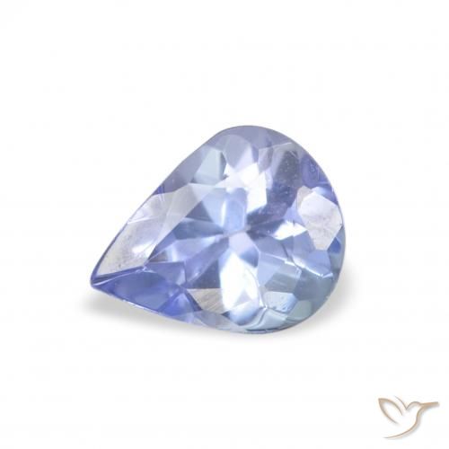 0.34ct 자연스러운 파스텔 블루 탄자나이트, 배 모양, VS