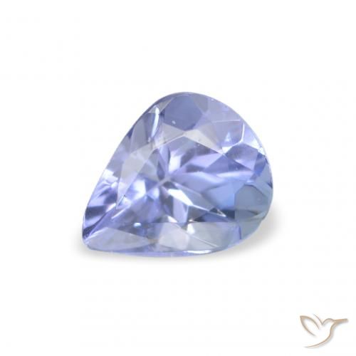 0.34ct 자연스러운 파스텔 블루 탄자나이트, 배 모양, VS