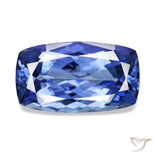 3.62ct 블루 탄자나이트, 쿠션, VVS-VS