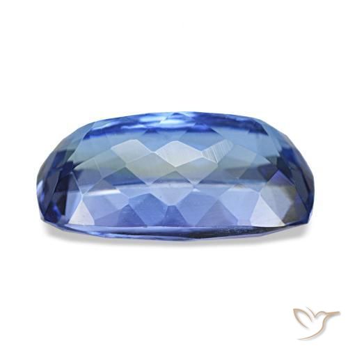 3.62캐럿 천연 미디엄 네이비 블루 탄자나이트, 쿠션 컷, 12.1×6.9 mm, VVS-VS