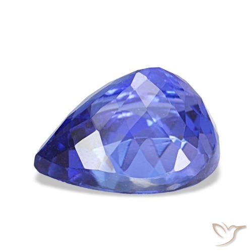 2.45캐럿 천연 딥 이집트 블루 탄자나이트, 배 모양, 9.7×7.2 mm, VVS