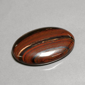 35.01캐럿 천연 멀티컬러 Tiger's Eye Matrix, 타원형 컷, 29.9×20 mm, 불투명체