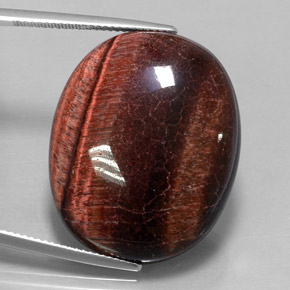 40.06캐럿 천연 멀티컬러 Tiger's Eye Matrix, 타원형 컷, 28.3×23.4 mm, 불투명체