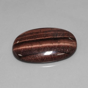 42.21캐럿 천연 멀티컬러 Tiger's Eye Matrix, 타원형 컷, 34.3×22.7 mm, 불투명체
