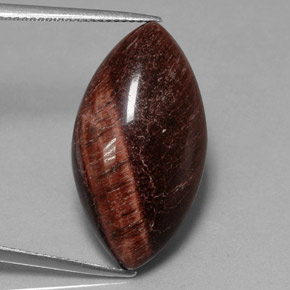 21.56캐럿 천연 멀티컬러 Tiger's Eye Matrix, 마퀴즈, 26.6×14.6 mm, 불투명체