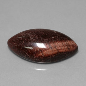 21.56캐럿 천연 멀티컬러 Tiger's Eye Matrix, 마퀴즈, 26.6×14.6 mm, 불투명체