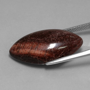 21.56캐럿 천연 멀티컬러 Tiger's Eye Matrix, 마퀴즈, 26.6×14.6 mm, 불투명체