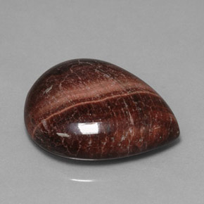 23.62캐럿 천연 멀티컬러 Tiger's Eye Matrix, 배 모양, 24.2×18.8 mm, 불투명체