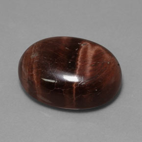21.49캐럿 천연 멀티컬러 Tiger's Eye Matrix, 타원형 컷, 20.4×15.3 mm, 불투명체