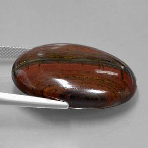 49.03캐럿 천연 다색 호랑이 눈 매트릭스, 타원형 컷, 불투명체