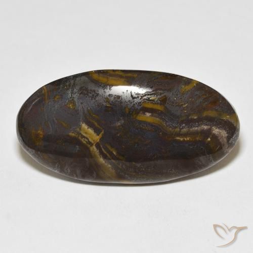 45.45ct 자연스러운 다색 호랑이 눈 매트릭스, 타원형, 불투명체