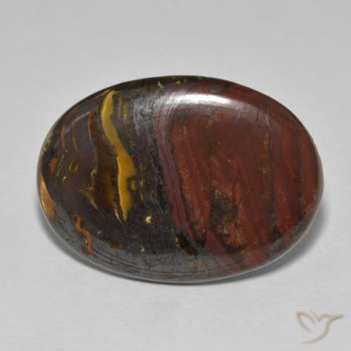 30.34ct 자연스러운 다색 호랑이 눈 매트릭스, 타원형, 불투명체