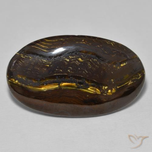 37.26ct 자연스러운 다색 호랑이 눈 매트릭스, 타원형, 불투명체