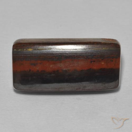 15.91ct 자연스러운 다색 호랑이 눈 매트릭스, 바게트, 불투명체