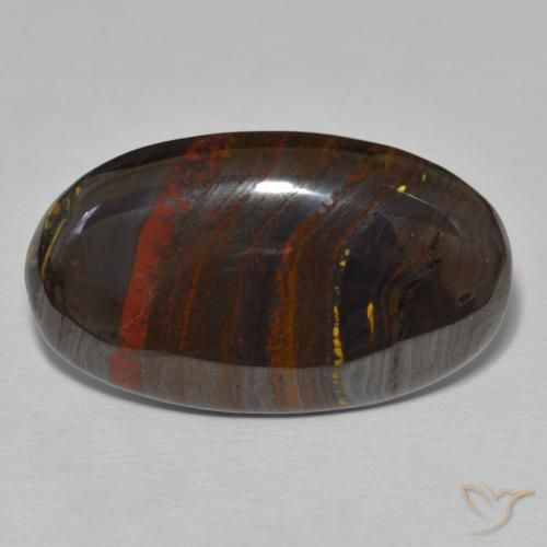 31.26ct 자연스러운 다색 호랑이 눈 매트릭스, 타원형, 불투명체