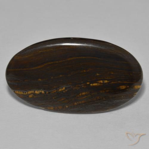 23.38ct 자연스러운 다색 호랑이 눈 매트릭스, 타원형, 불투명체