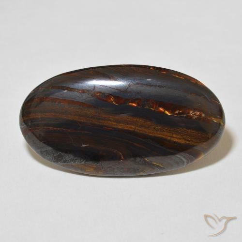 31.33ct 자연스러운 다색 호랑이 눈 매트릭스, 타원형, 불투명체