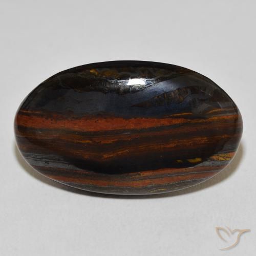 39.40ct 자연스러운 다색 호랑이 눈 매트릭스, 타원형, 불투명체