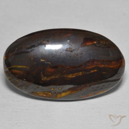 20.35ct 자연스러운 다색 호랑이 눈 매트릭스, 타원형, 불투명체