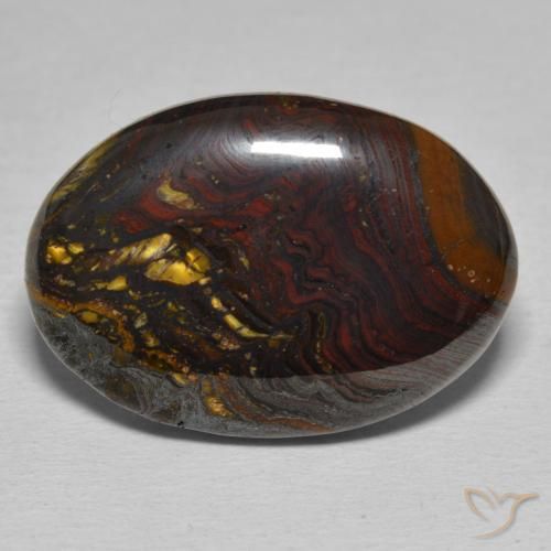 25.87ct 자연스러운 다색 호랑이 눈 매트릭스, 타원형, 불투명체